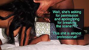 guess who's back, that ebony teen with messy deepthroat and facial