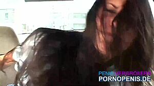 i pick up sexy brunette and anal fuck her