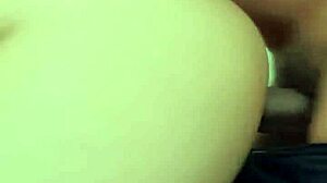Wife without panties gets fucked on sofa