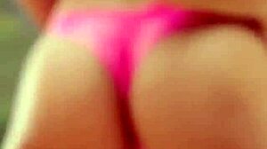 Lesbians ride dildo anally in double penetration