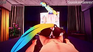 i'm ridding uma musume cowgirl, sucking and squirting, then creampie