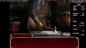 Black smith-06: sexy cat on sofa in hentai dating game