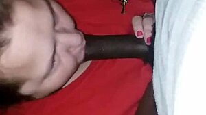 i's my first time suckin this big dick, and it's so sloppy