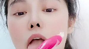 Enjoying rough rope bondage punishment, deepthroat dildo, tied orgasms with squirting, nipple clamps, and slave development