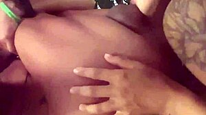 milf expertly licks guy's ass and balls with butt plug in