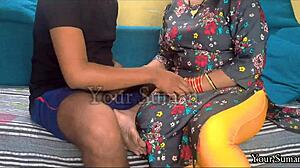 Stepbrother surprises stepsister with naughty gift after marriage in hot POV! 😏