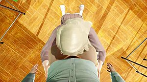 Intense hentai 3d animation of young girl with cursed bra getting fucked doggystyle in university, sucking boobs.