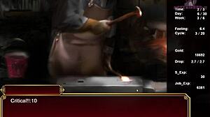 Black smith-06: sexy cat on sofa in hentai dating game