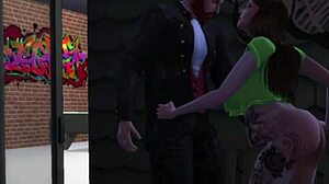 i dance outside the club with my big tits