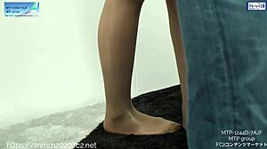 young asian cutie explores fetish in amateur pantyhose shoot