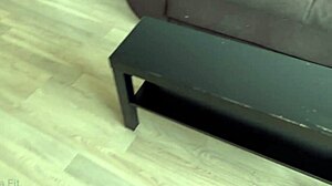 Neighbor visits and spots wife's rubber penis in panties and bikini