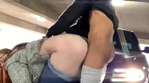 mia dior fucked in public parking garage, big black cock stretching her ass