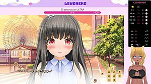 Vtuber Lewdneko Plays Love Cubed Part 7 with Moaning and Creampie Scenes