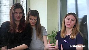 Horny Tattooed Girls In Uninhibited Lesbian Threesome With Vibrators And Licking