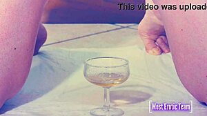 She Loves Pissing In Glasses And Getting Wet During The Game