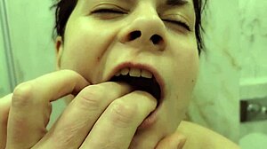 teen gets mouth fucked hard in amateur vid sorry couldn't hold still