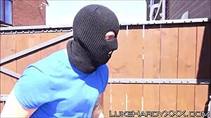 The burglar turned into a rough fuck fest by the nympho milf