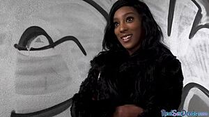 Ebony Fucked Publicly, Handjob And Blowjob