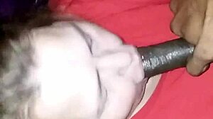 i's my first time suckin this big dick, and it's so sloppy