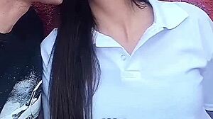 sexy latina couple fucks hidden in school, spied on by horny student