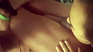 milf expertly licks guy's ass and balls with butt plug in