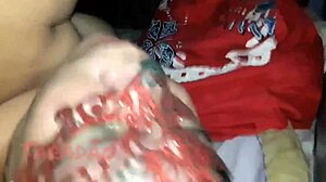 Latina with Big Tits and Hairy Beaver in Lingerie