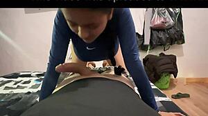 My best friend's wife gives amazing blowjob 😍