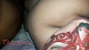 Latina with Big Tits and Hairy Beaver in Lingerie