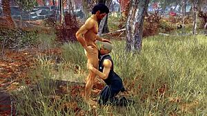 in the forest with stan and jonathan exploring nature