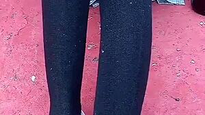 sexy latina couple fucks hidden in school, spied on by horny student