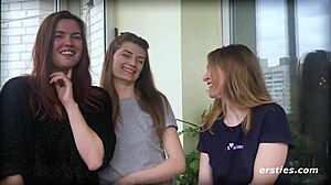 Horny Tattooed Girls In Uninhibited Lesbian Threesome With Vibrators And Licking