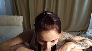 Cute petite roommate teases with blowjob then rides wet tight pussy in dorm