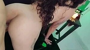 Hot st patrick's day naughty lesson of luck with latina