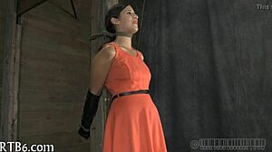 Upside down babe gives blow job