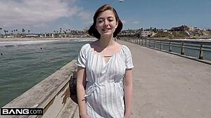 Aria Sky, just 18, ready to bang in public group fun! 🔥