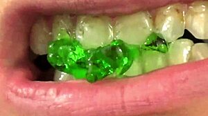 Fifi Foxx Performs Mouth Vore Close-Up with Gummy Bears