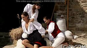 Two Girls Intensely Play with Sex Toy