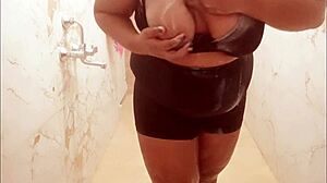 Bhutan milf flaunts boobs on webcam