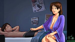 Summertime saga ep 32 ela veio no meu quarto a noite pra mamar e sentar na pika