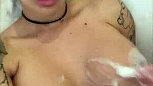 big milkers hidden under tiny top, milf pov