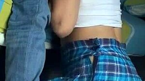 Hot School Babe Sucks Dick After Class