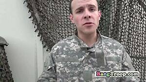 I watched horny soldiers at the lake having rough gay sex.