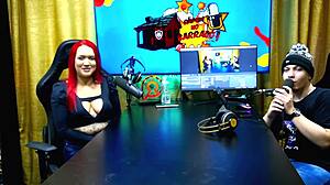 Bia Ruiva Gets On All Fours For The Presenter