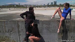 bare spanish slave walks on streets