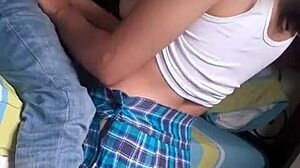 Hot School Babe Sucks Dick After Class