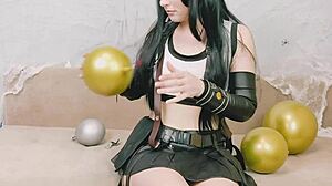 tifa lockhart talks dirty and pops balloons