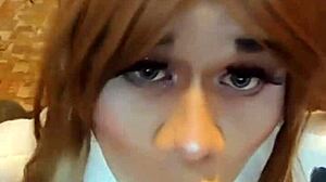 Latina in cosplay rides cowgirl and takes anal assfucking