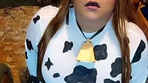 Latina in cosplay rides cowgirl and takes anal assfucking