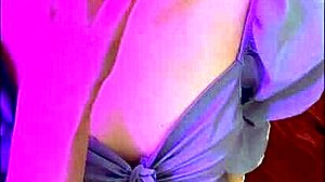 beautiful girl 18 years old with a blue dress masturbates sucks a dildo and fucks herself in front of you - arinafox