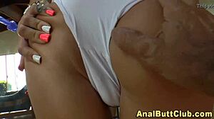 Shaking ass slut anal gaping with toys and masturbation